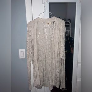 Hollister Long-Sleeve Beige Cardigan